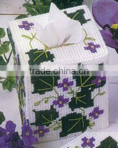 DIY goods,3D Cross stitch Embroidery.beautiful.Tissue Box-006-01