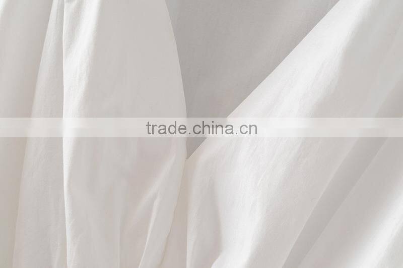 High end Womens 100% Cotton Long sleeve plain fashion Blouse