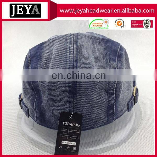 Fashion washed denim cap cotton duckbill hat with no logo