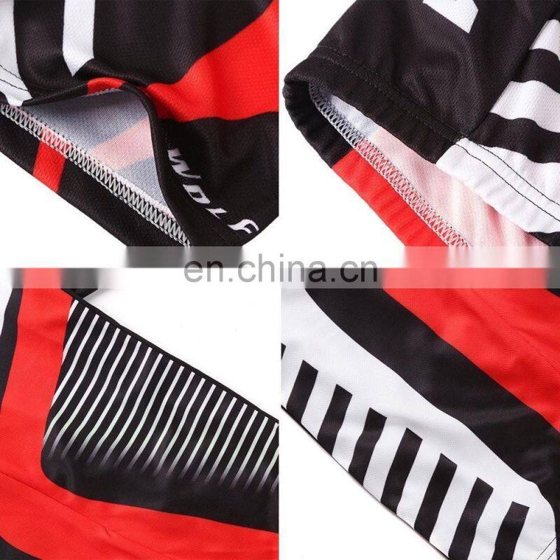 Popular cycling jersey set long with mountain bike shorts