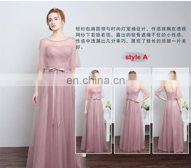 HS1613 Vintage A line Long Cheap 2017 Wedding Prom Bridesmaid Dress