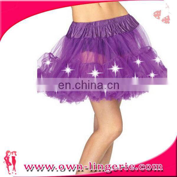 Ladies clubwear skirt yellow tutu skirt for nightwear