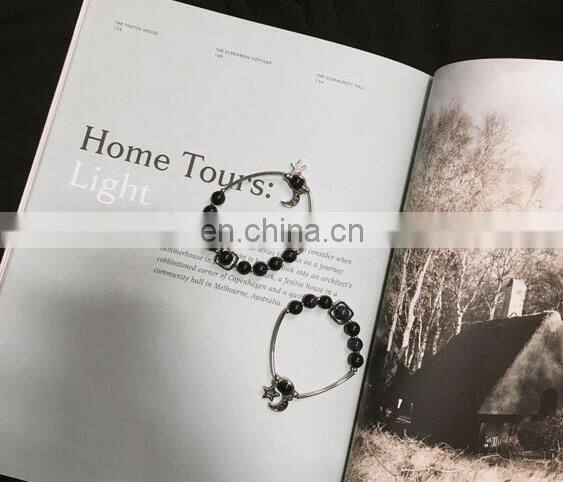 2 Styles Retro Blue Sandstone Luck Black Beads Star Bracelet Couple Jewelry Natural Stone Bracelet