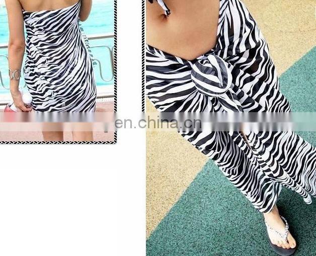 Beach Scarf with zebra pattern