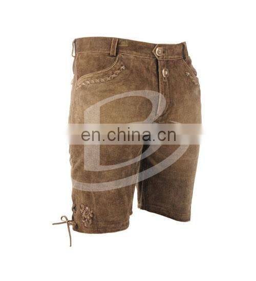 German Bavarian Oktoberfest Trachten Men Kurze Lederhosen