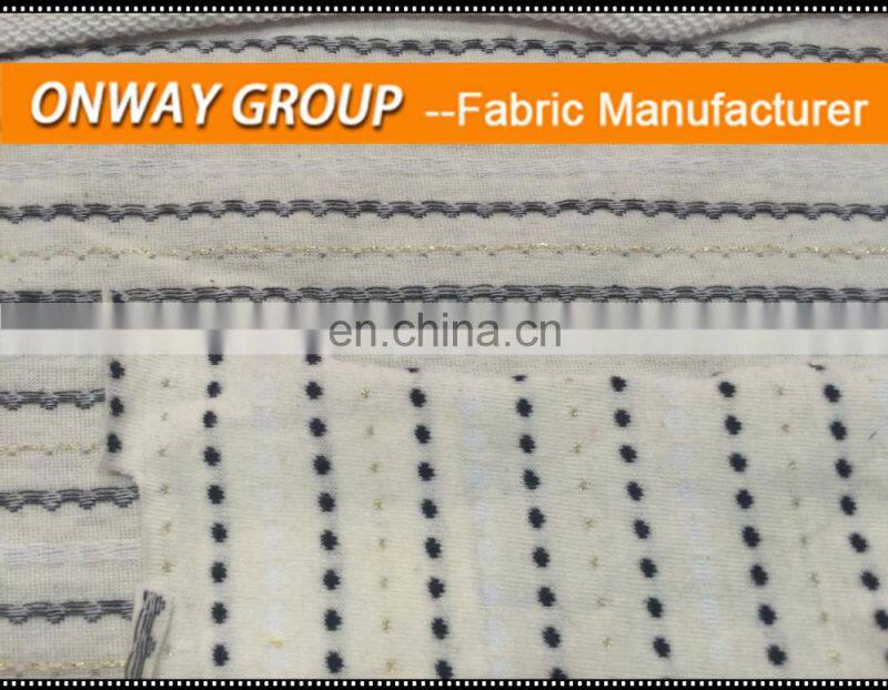 Shaoxing Onway make-to-order knitting yarn dyed cotton with lurex fabric
