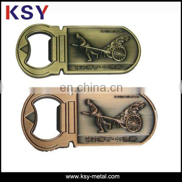 Hop sell custom metal bottle opener keychain with engrave logo