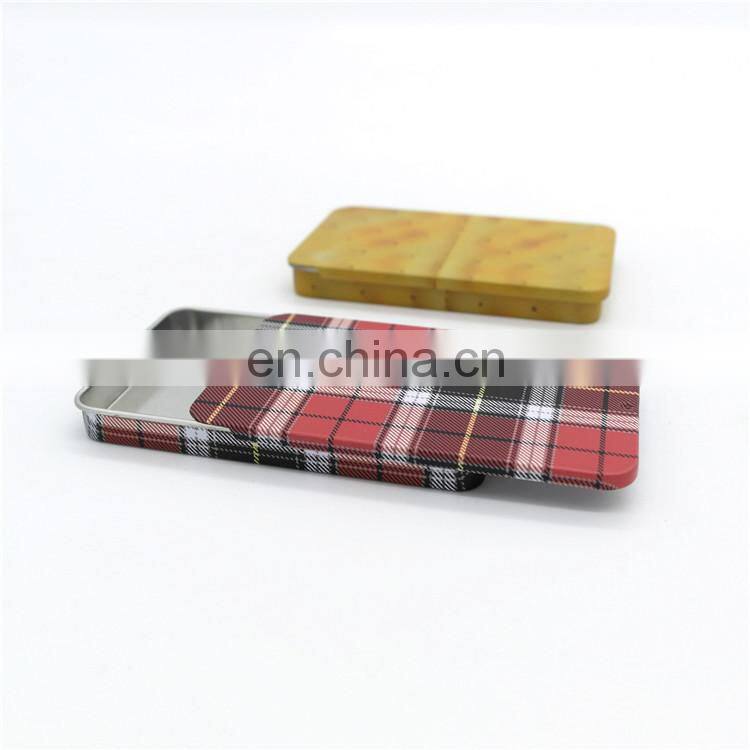 Custom fashion designed metal tin sliding pill case