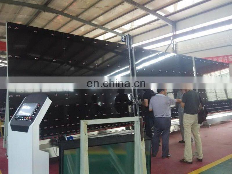 Insulating glass washing and drying machine with outside flat panel press