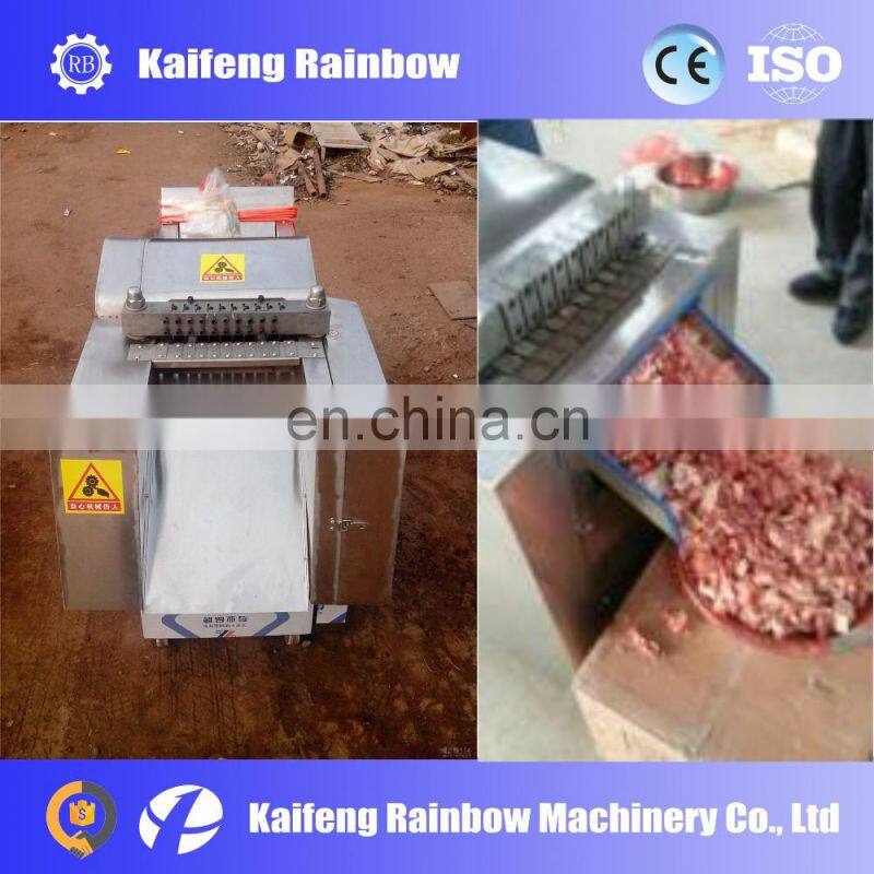 High Capacity Stainless Steel Chicken Cutting Machine / Meat Cube Cutting Machine