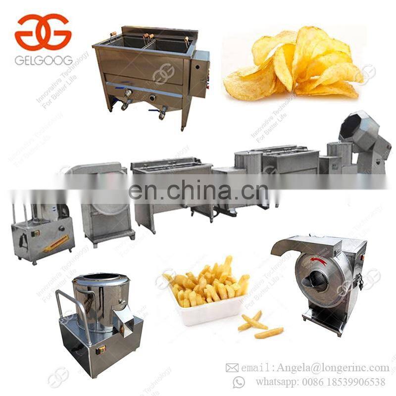 Factory Small Scale Semi Auto French Fries Making Production Line Machines Plant Fresh Potato Chips Processing Line For Sale
