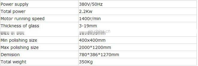 Used glass edge polishing machine