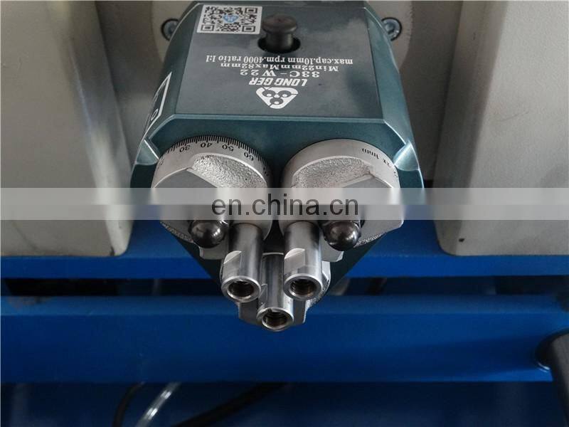 Tenon Drilling Machine for Wood Window and profile clamping by pneumatic