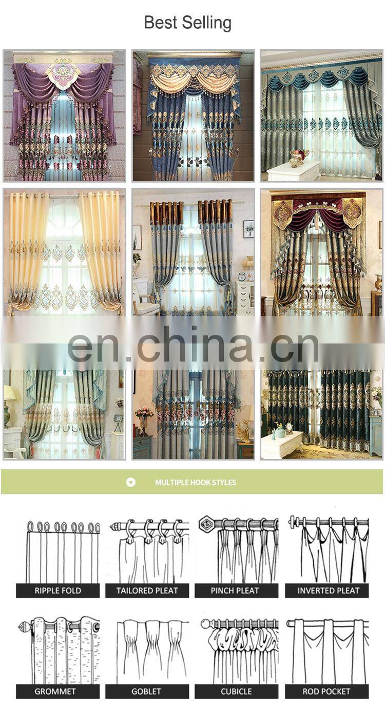 best quality wholesale sheer embroidery fabric curtain
