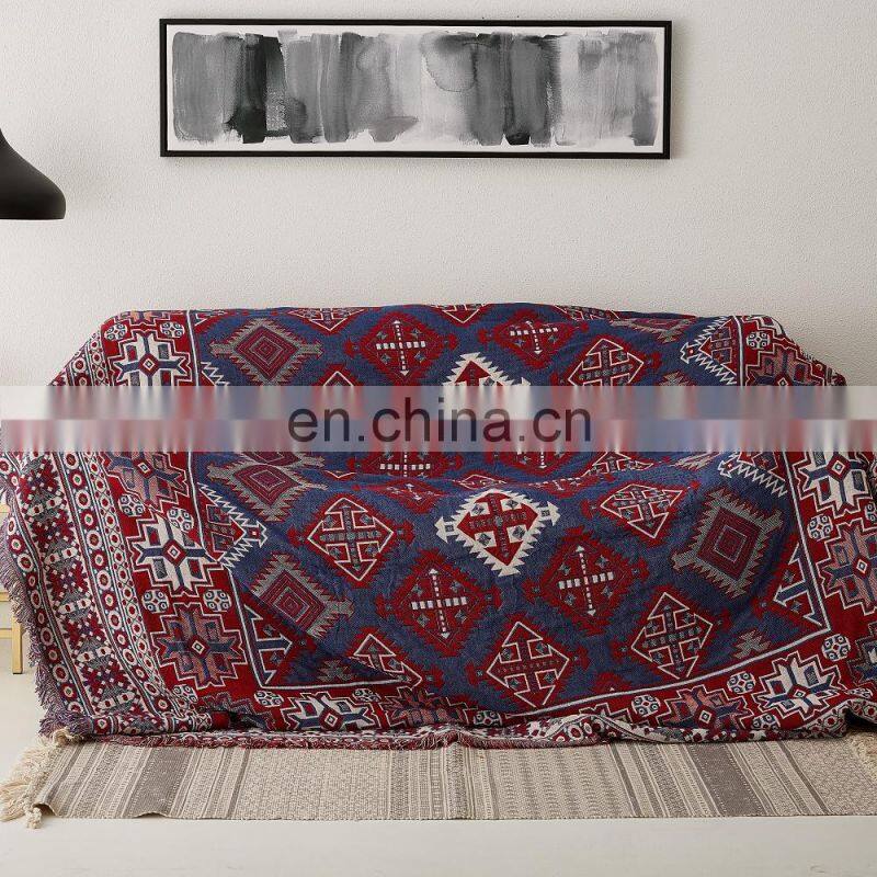RAWHOUSE polyester woven tapestry throw blanket woven blanket