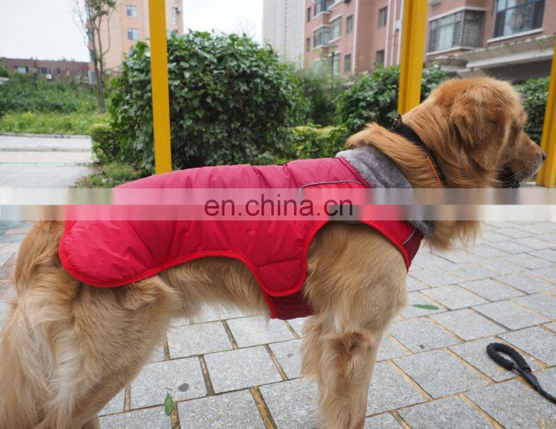 Pet Cotton Coat Reflective Dog Winter Clothes Waterproof Dog Cotton Coat With Warm Collar