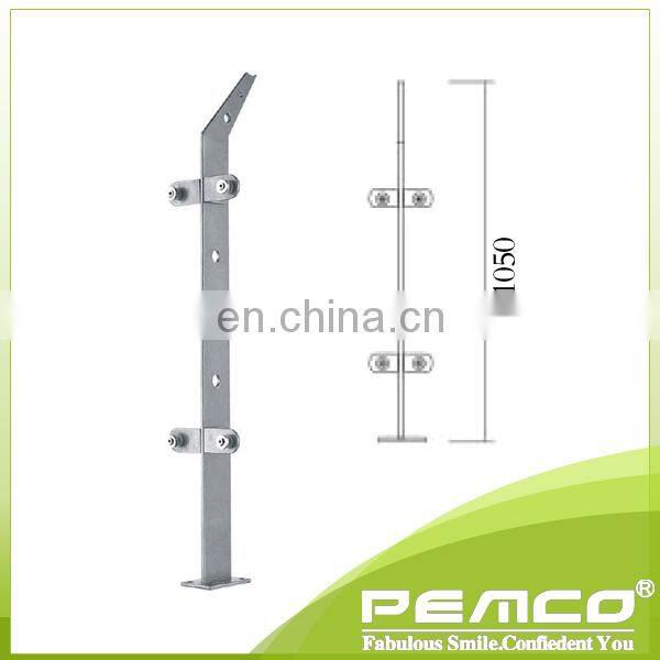 Air Port / Supermarket Use balcony glass stainless steel railing design