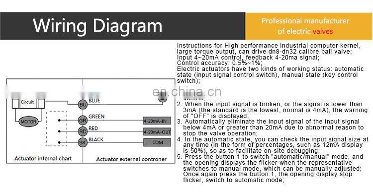4-20mA-Discount Flow Control Electric Linear Actuator Proportional Ball Valve for Water 12v 24v