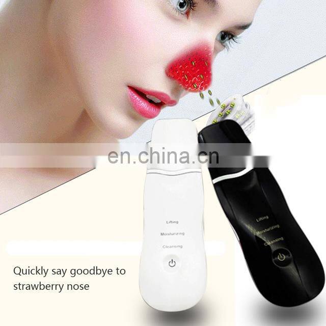 Ultrasonic Ion Skin Scrubber Facial Care Ultrasonic Scrubber Cleaner Blackhead Removal Face Peeling Extractor Skin Beauty Device