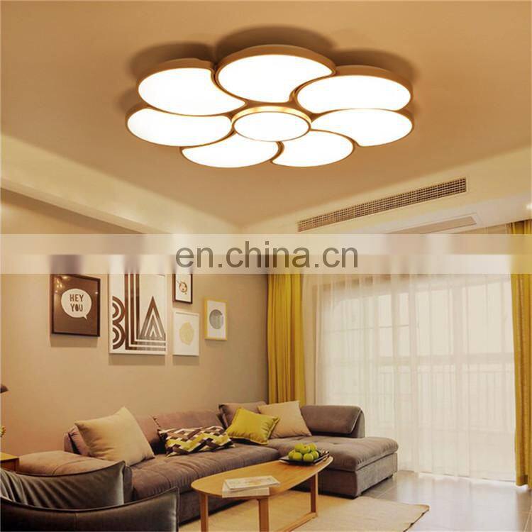 Living room lights simple modern atmosphere led ceiling lamp creative circular bedroom lamp Nordic personality flower type