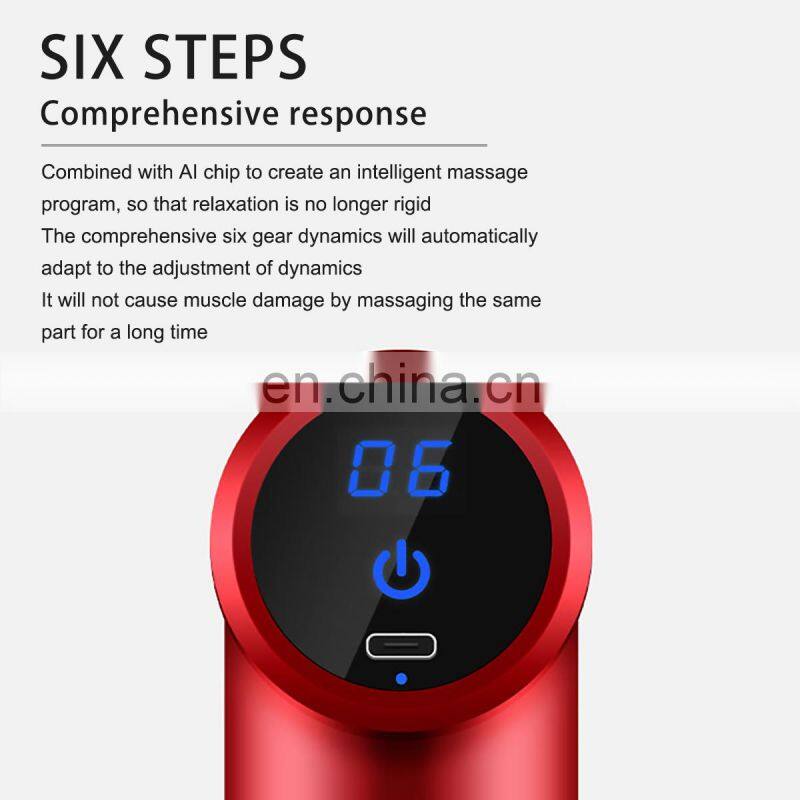 2021 New Design Brushless mini Massager  Low Sound Vibration Muscle Massage Gun