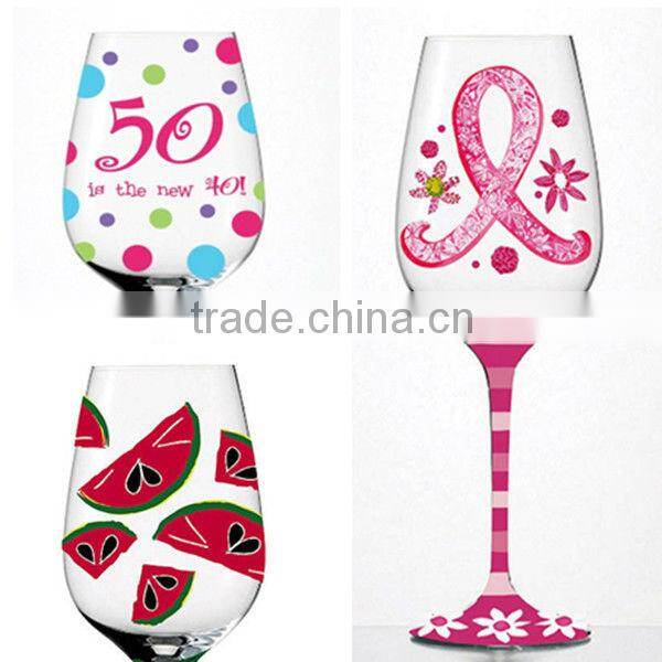 hand blow wine glass for wedding