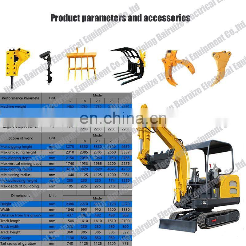 chinese mini excavator ,1.0 ton ,small digger ,rubber track,