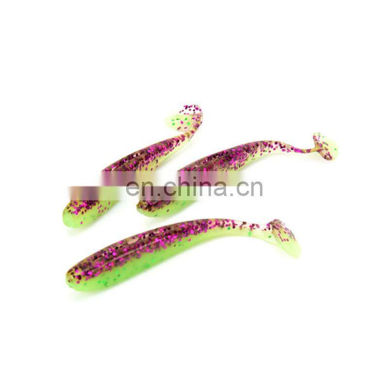 Amazon Hot 65mm/1.8g Wobblers Mandarin Fish Killer Two-Color Paddle Tail With Salt And Fishy Lure Soft Artificial Bait