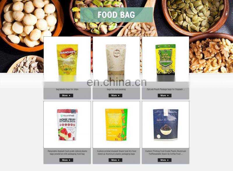 Custom logo smell proof aluminum foil nuts dried food packaging bags with matte finished