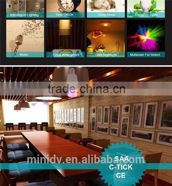 Perfect Combination Bluetooth 4.0+EDR Bluetooth LED Bulb Color-changing Plus Bluetooth Speaker Music-playing Via Smartphone APP