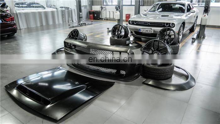Runde Suitable For Dodge Challenger Upgrade Hellcat Front Bumper Wide Body Wheel Eyebrows Hole-opening Hood Original PP