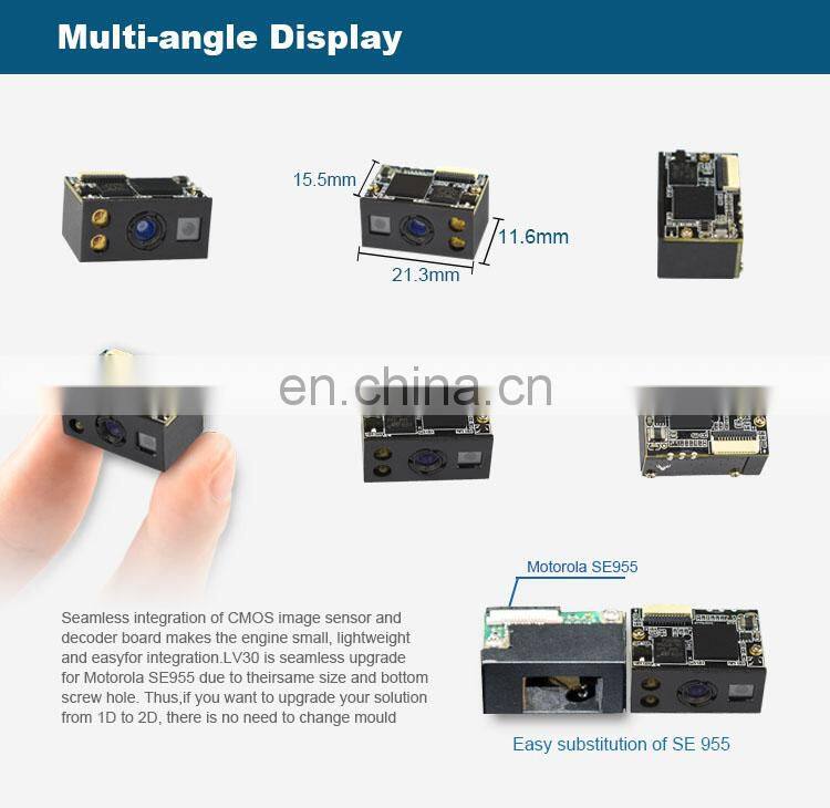 Scan Code Terminal ATM VTM Embedded RS232 USB Mini CMOS 2D 1D Barcode QR Scanner Module