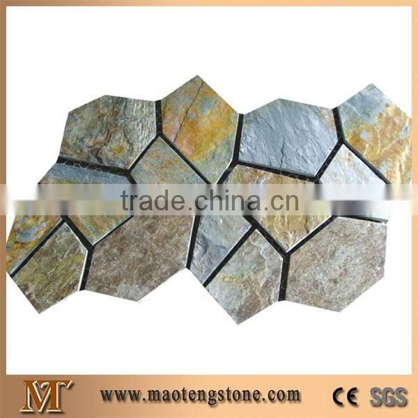 Exterior Wall Decoration Natural Rusty Slate Paving Stone