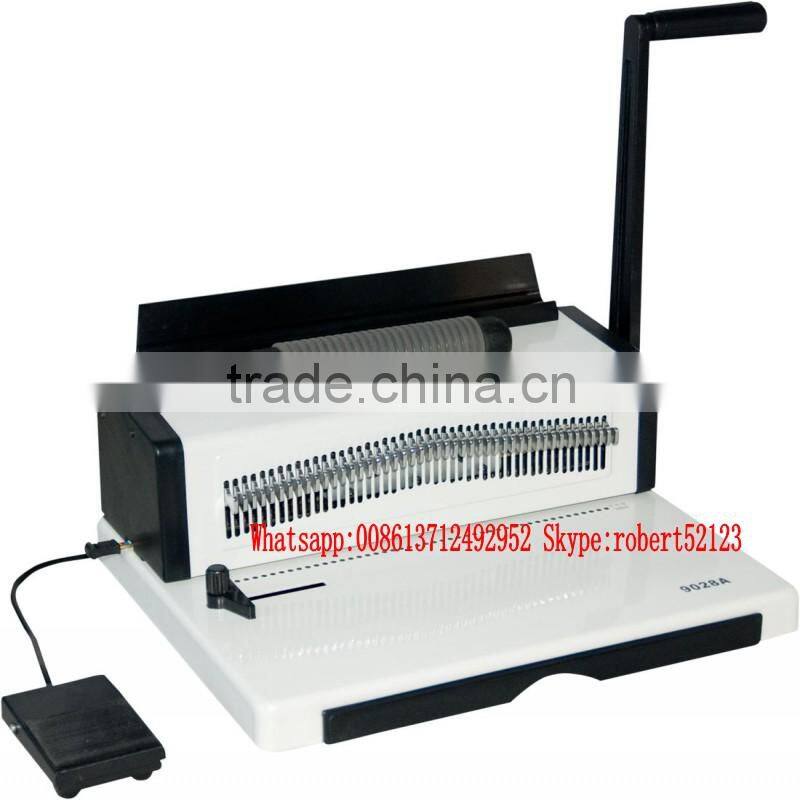 NanBo EC8702 Factory Cheapest Price Manual Punch Electric Bind Plastic Single Spiral Binding Machine
