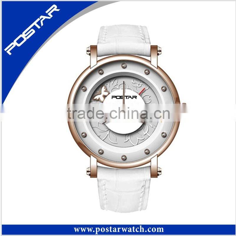 Elegance White Leather Fashion Ladies Watches