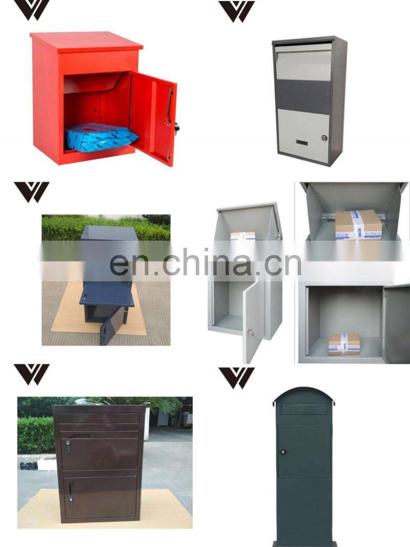 Postal Secure waterproof Outdoor Top opening Standalone Courier Parcel Delivery Box with anti theft lock