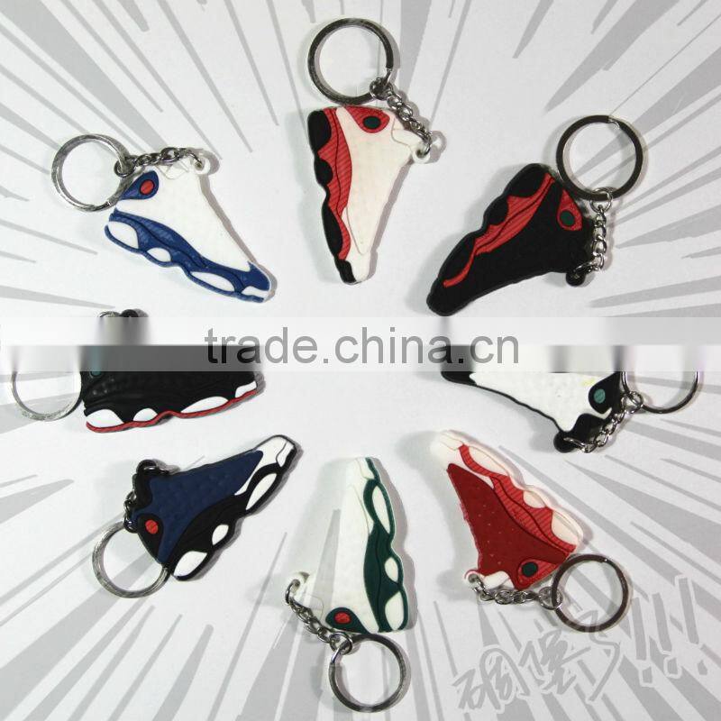 2D embossed PVC keychain, custom soft PVC keychain 3D rubber key rings