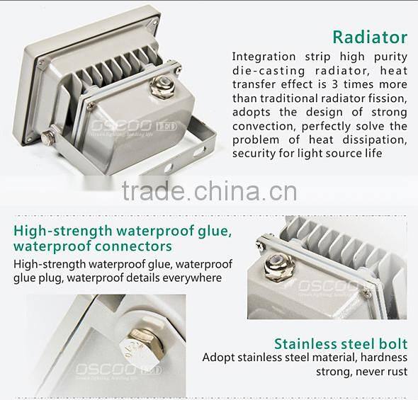 Oscoo Manufacturer Hot-Sale IP65 traditional gray/black light body 50W LED Light