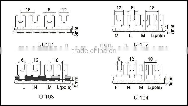 U type copper busbar