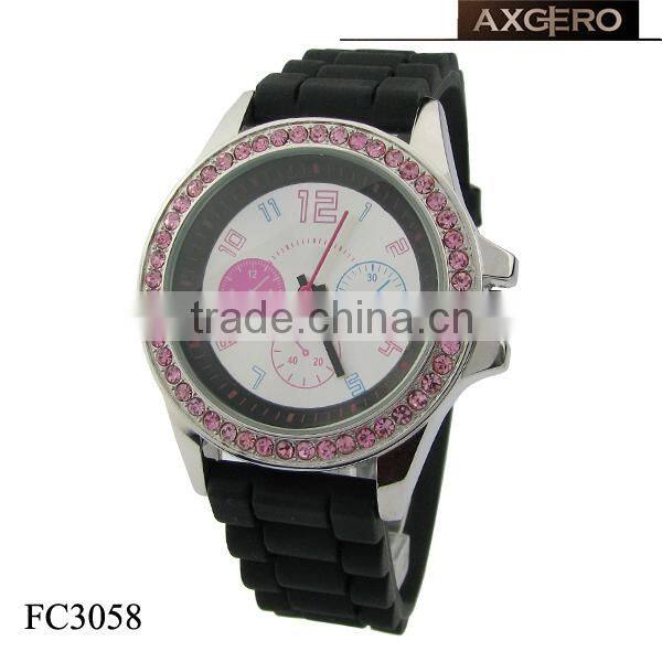 Fashion lady silicone quartz watch