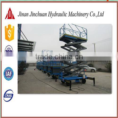 6m 300kg Excellent quality four wheel mobile scissor lift platform