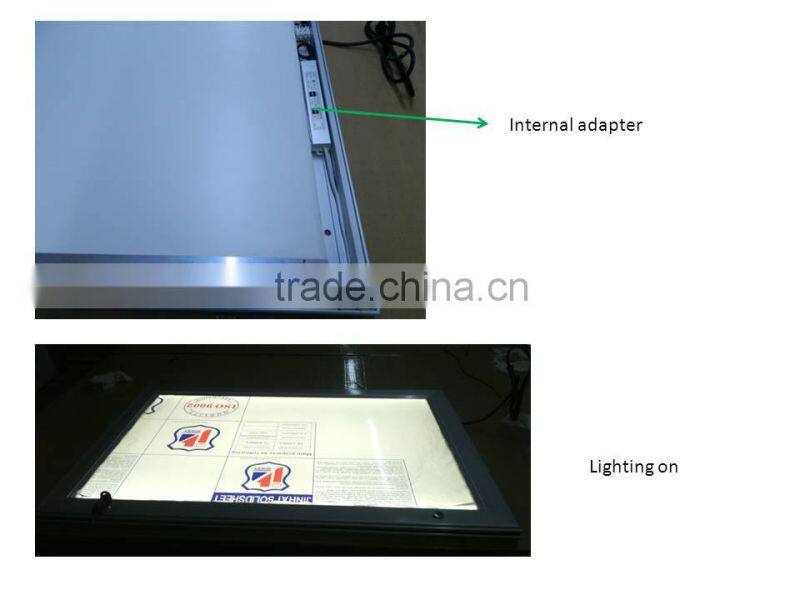 Outdoor Aluminum sign waterproof light box with lock