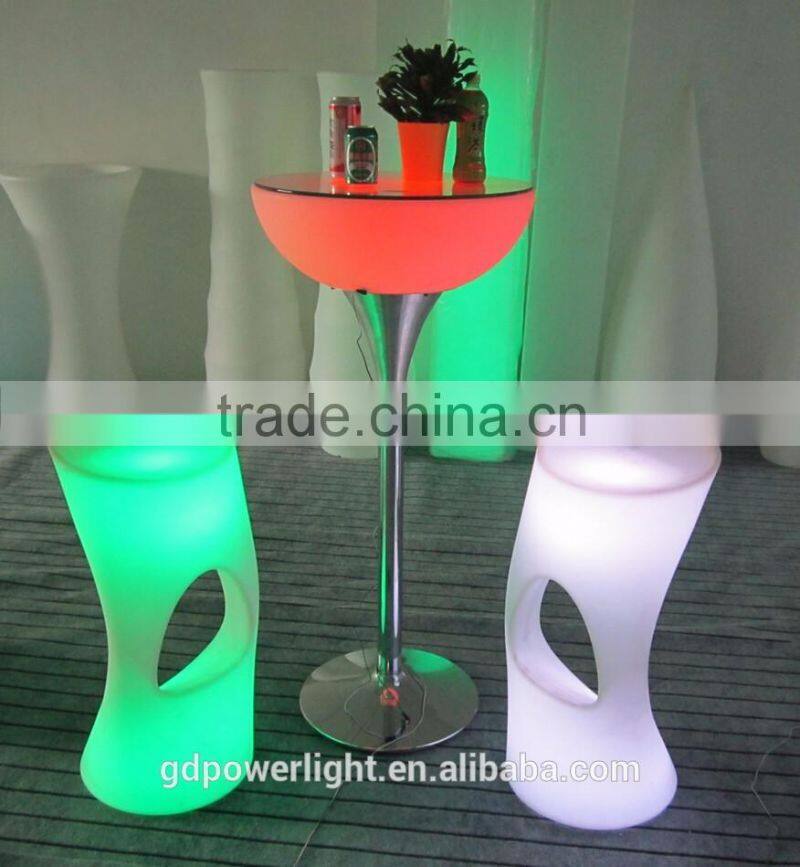 New PE plastic bar Stool with LED light & remote control YXF-3884
