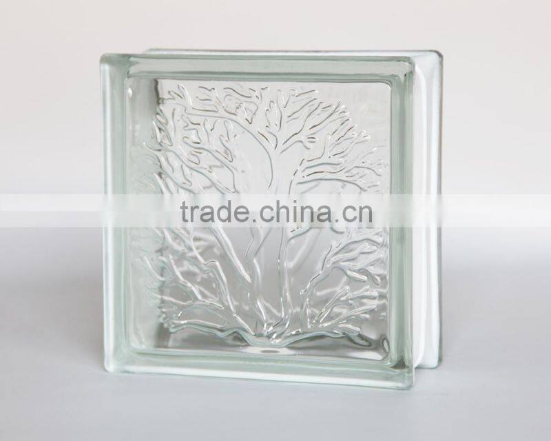 Decorative clear glass brick and block