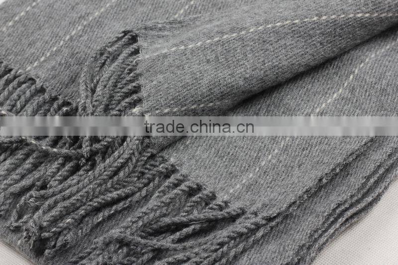 Latest Design Korean Fashion Tassel Striped Wool Shawl Scarf