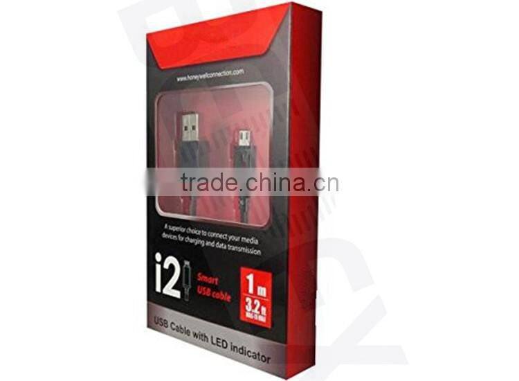 Classic Micro USB Charger Cable Cord with LED Light