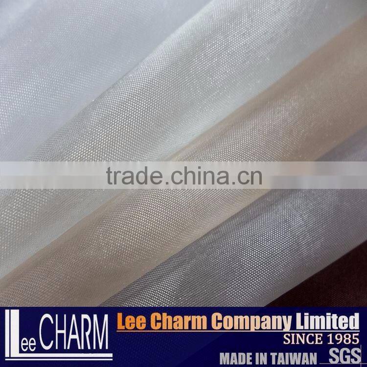 Taiwan Polyester Shimmer Organza Evening Dress Fabric