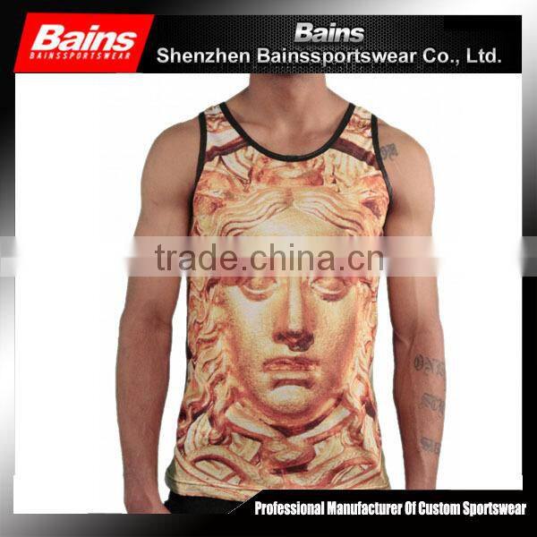 sublimation tank top printing,summer wear sports tank top