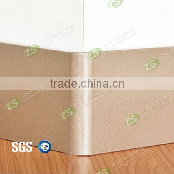 Brushed silvered washable aluminum waterproof wall skirting board