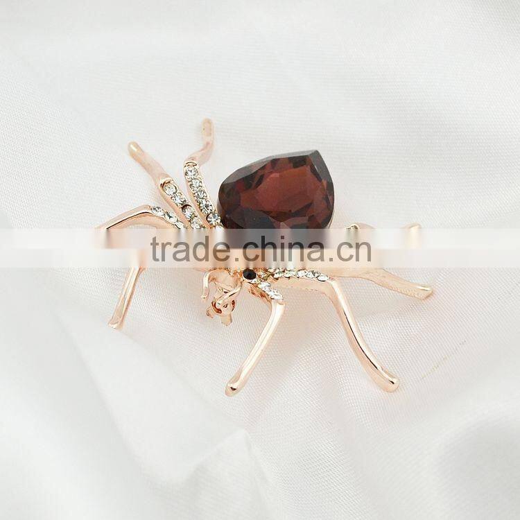 Upscale Jewelry Zircon Diamond Brooch Alloy Spider Personalized Jewelry Wholesale Clothing